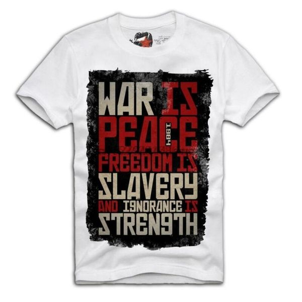 

war is peace om is slavery george orwell 1984 t-shirt s m l xl nsa