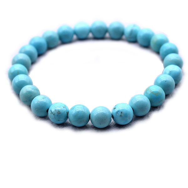 

minimalist 4-12mm handmade natural turquoises stone bracelet homme femme charms women strand beads mala yoga meditation jewelry, Black