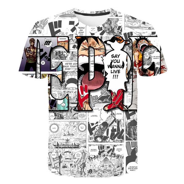 

sailing king straw hat luffy anime trend 3d print shirts oversized comics kawaii men clothing