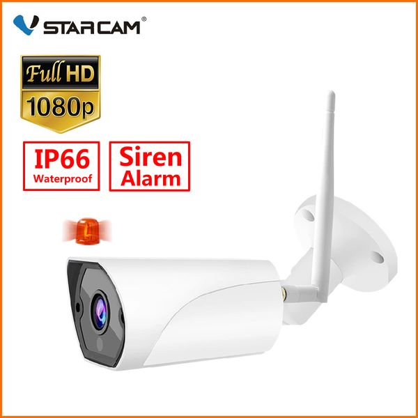 

1080p 2mp outdoor bullet ip camera wifi surveillance security camera motion siren alarm ip66 waterproof ir camera