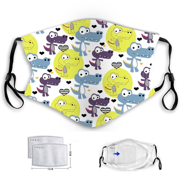 

лицо рм2,5 дети маски мультфильм anti-fog haze пыли защита моющийся висячие уха тип младенца многоразовый маска с 2 фильтры bb1