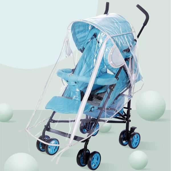 

universal waterproof rain cover for baby strollers eva transparent wind dust shield zipper open pushchairs raincoat sale