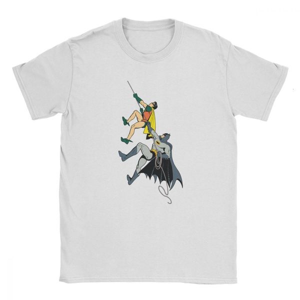 

midnite star men's robin and batman climb t shirt cotton funny short sleeve round neck tee shirt gift idea t-shirt