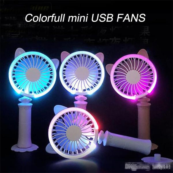 

colorful mini usb fans protable handheld fan mini usb rechargeable fan quiet deskpersonal cooling fan dhl ing