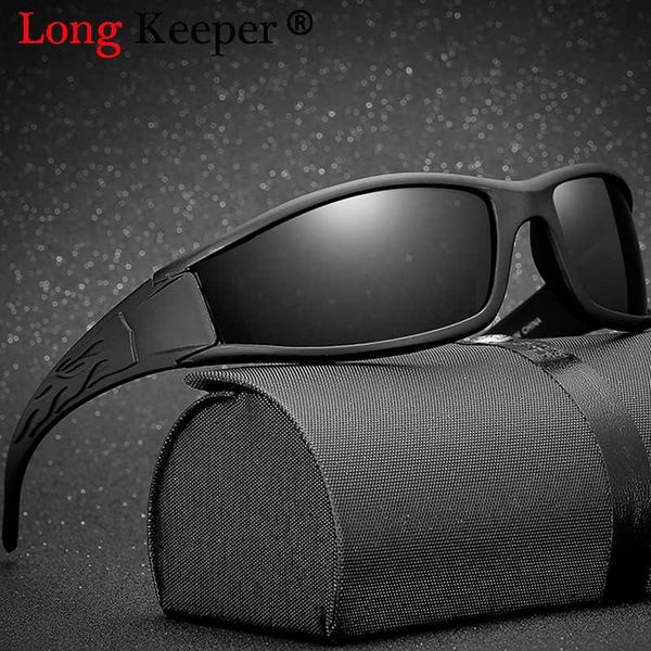 

long keeper mens polarized sunglasses men driving mirrors coating points black frame eyewear male sun glasses uv400 gafas de sol, White;black