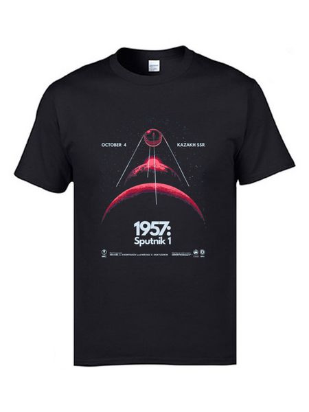 

soviet sputnik artificial satellite space t shirts father tee shirts 2019 100% cotton fabric men t-shirts customized