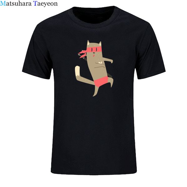 

streetwear мультфильм cat печать мужчина футболка хлопок смешной футболка с коротким рукавом top тенниска лето голого