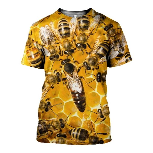 

insect bee men pure raw honey dw0038 3d print shirts hentai plus size humor men clothing