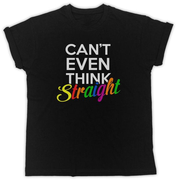 

новый бренд-одежда футболка может даже не думает прямого gay pride афиша short sleeve unisex черного t-shirt мужчина o-neck tee shirt