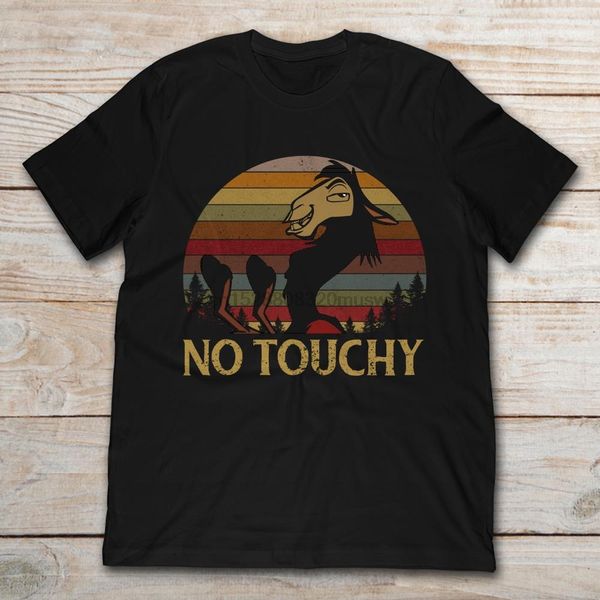 

brand kuzco llama no touchy vintage t-shirt men short sleeve t-shirt