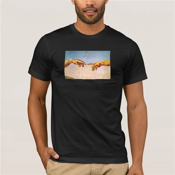 

fashionshow ww old artist handmade t shirt oil paintings s the creation of adam 2020