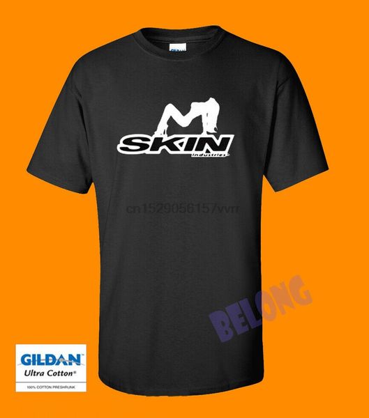 

new skin industries logo men black t-shirt tee size s-xxl usa