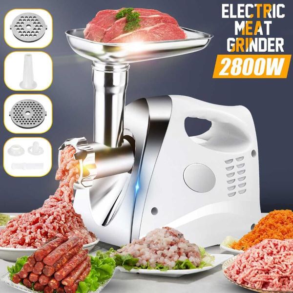 

2800w электрическая мясорубка измельчитель главная колбаса стуффер мясорубка processor колбаса делая машину коммерческая grinder