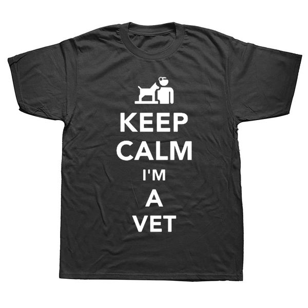 

weelsgao keep calm i'm a vet animal gift short sleeve o neck t shirt