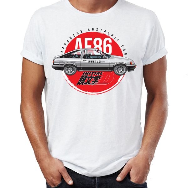 

мужская футболка initial d ae86 высокой работа printed tee