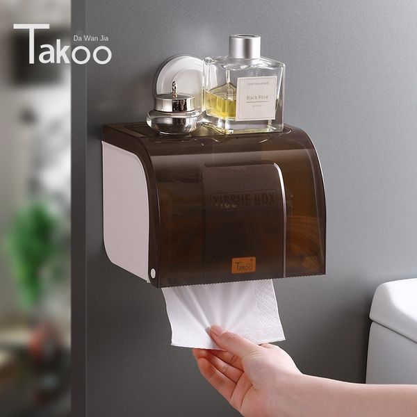 

tissue boxes & napkins punching-plastic creative box toilet rack paper bathroom waterproof roll
