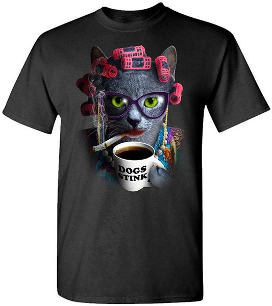 

crazy cat lady funny old kitten dogs suck t shirt men women tee shirt cotton short sleeve