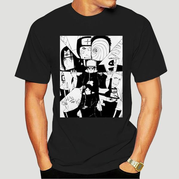 

наруто акацуки пейн team 7 наруто аниме саске белый tshirt аниме harajuku streetwear мужская тенниска повседневная одежда-0358a