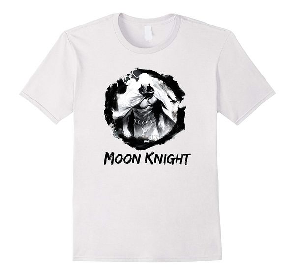 

fashion men t shirt moon knight paint smudge print graphic t shirt