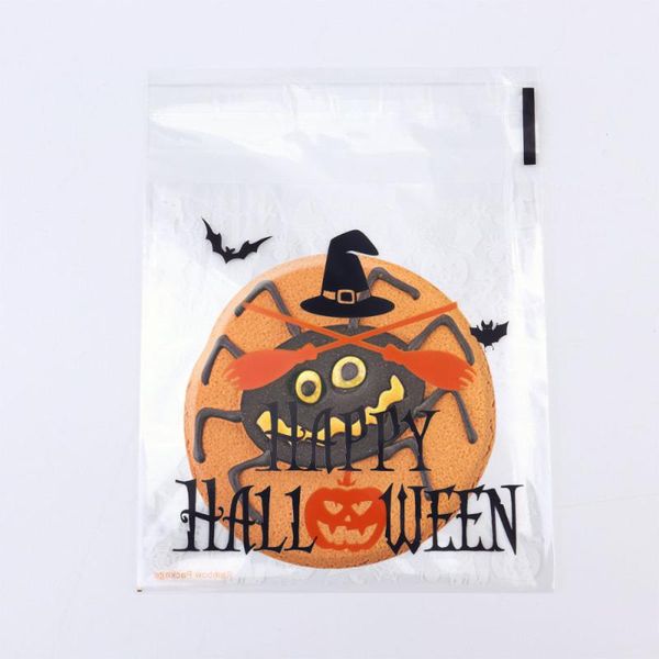 

gift wrap 200pcs halloween plastic bags self-adhesive pouch pumpkin hat bag