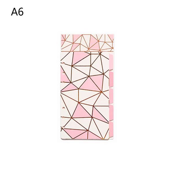 

1set a5 a6 loose leaf notebook divider 6 hole index separator binder stationery dxac, Purple;pink