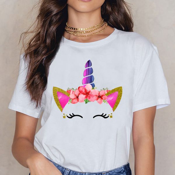 

t shirt women halloween unicorn design black cotton female shirt