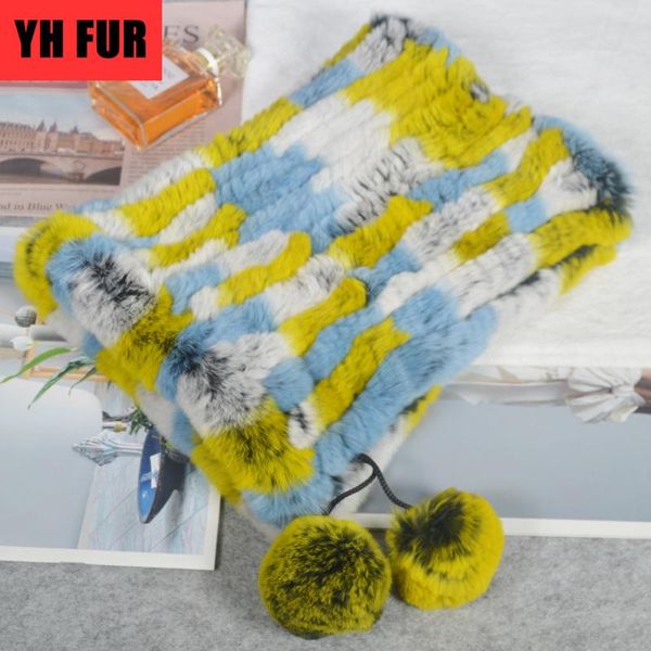 

lady winter fashion real rex fur beanies hats real rex fur skullies hat knitted natural scarf caps, Blue;gray