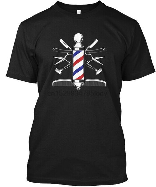 

barbers pole scissor hair cli tagless tee t-shirt