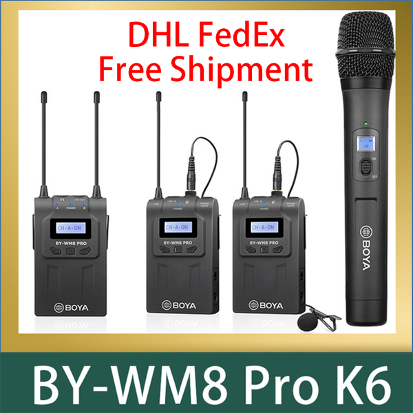 

microphones boya by-wm8 pro condenser microphone audio dual-channel wireless receiver for canon nikon sony pk saramonic mailada