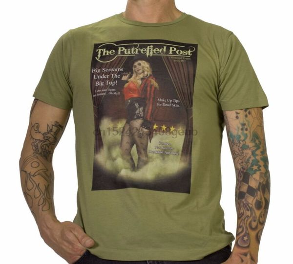 

putrefied post zombie apocalypse circus ringmaster t shirt mens zombie shirt
