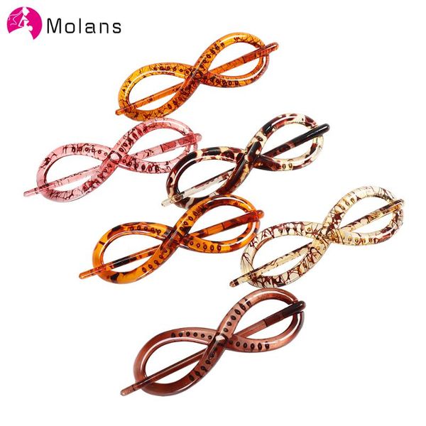 

molans fashion ponytail hair sticks durable resin oxford bun cuff headwear women female retro hair accessories