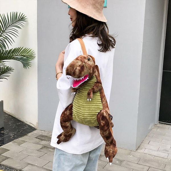 

parent child dinosaur bag children cartoon big 3d vivid plush dinosaur backpaack girl cute animal travel bags toys gifts c