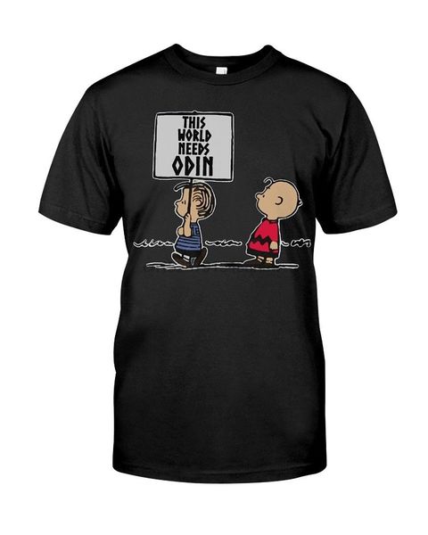 

peanuts this world needs odin shirt cartoon t shirt men new fashion tshirt ajax 2018 funny t shirts