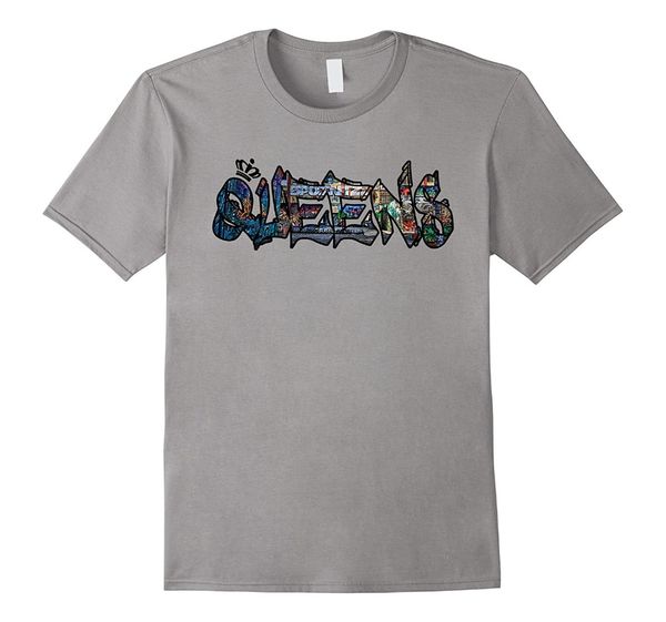 

2019 new summer tee shirt queens nyc new york graffiti shirt fashion t-shirt