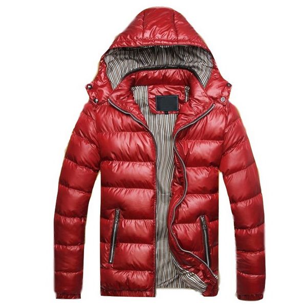 

vxo winter men's coats warm thick male jackets padded casual hooded parkas detachable hooded male thick couple coat, Black