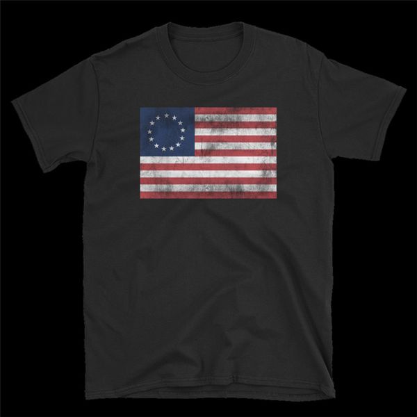 

distressed betsy ross flag t-shirt (made in usa) vintage tee tshirt
