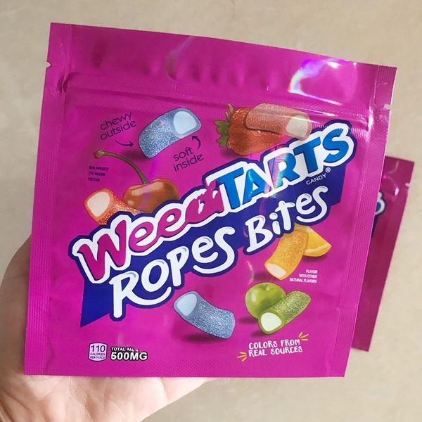 

empty 500mg weedtarts ropes bites packaging bag dank gummies dank rope nerds rope nerds rope gummy bags