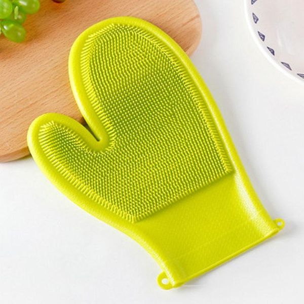 

home useful magic dishwashing gloves for washing dishes silicone cleaning gloves with brushes kitchen household tools