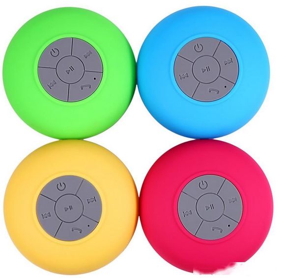 

100pcs bts-06 waterproof speaker subwoofer bluetooth speaker stereo shower wireless mini with sucker music audio receiver phone call