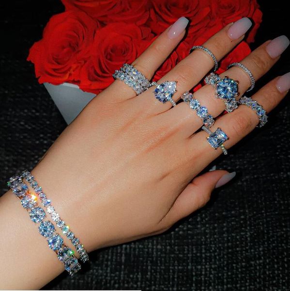 

victoria new sparkling jewelry ins sell sterling sier pave white z cz diamond eternity women wedding bridal ring gift, Slivery;golden