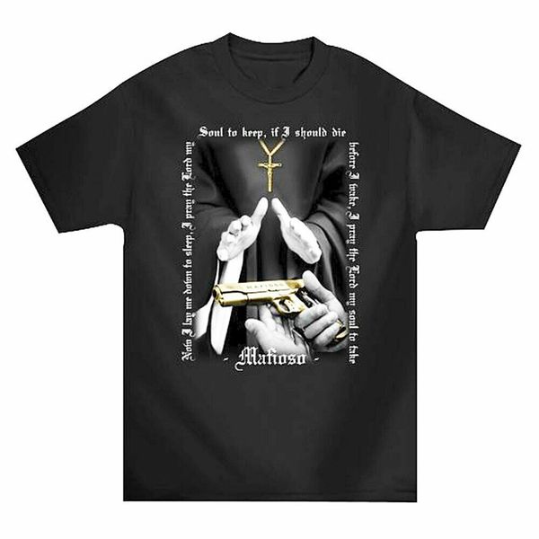 

mafioso men's baptism short sleeve t shirt black hip-hop crew tee clothing appar custom print tee shirt