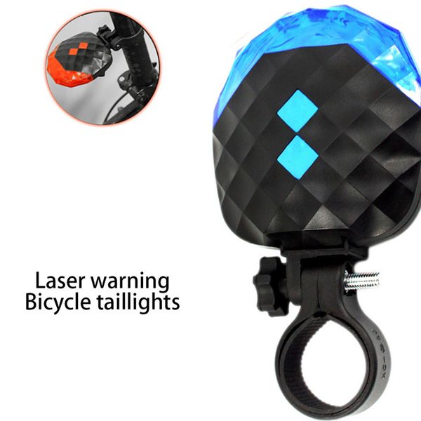 

5led 7 mode mountain bike tail lights warning lights 4 colors night cycling safety bike taillight accessories +9 hours