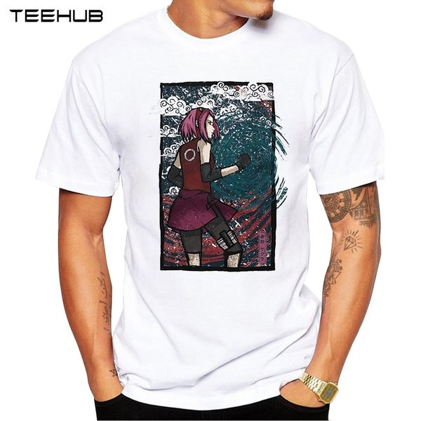 

teehub новое прибытие мужчины моды naruto anime printed t-shirt с коротким рукавом тройник hipster прохладный tops дизайн