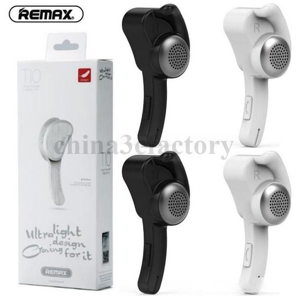 

remax t10 earhook wireless stereo mini bluetooth business headset headphone earphone handswith mic for ps3 smartphone