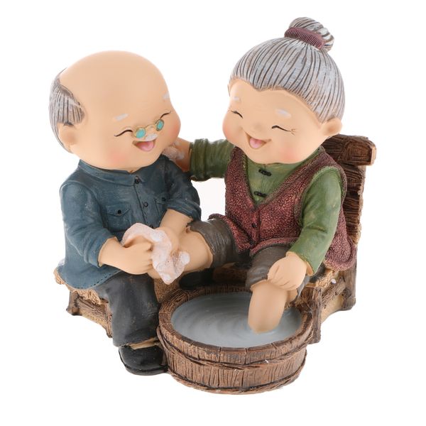 

old couple ornament old man granny home decoration