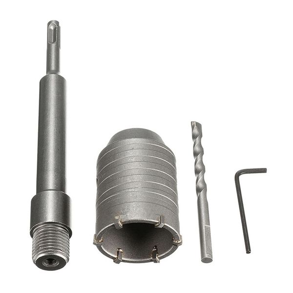 

1 set 50mm sds plus shank concrete cement stone wall hole saw drill bit with 200mm connecting rod wrench