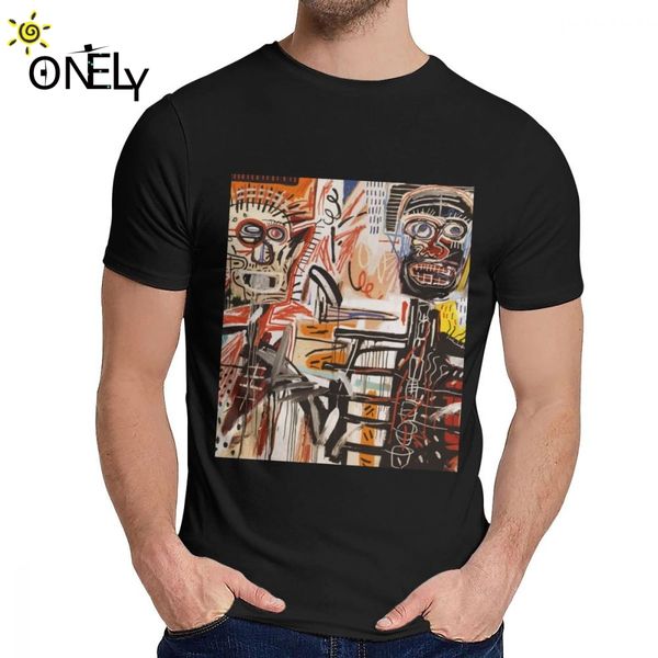 

slim a vectorised basquiat jean michel basquiat t shirt man harajuku leisure fashion o-neck homme tee shirt