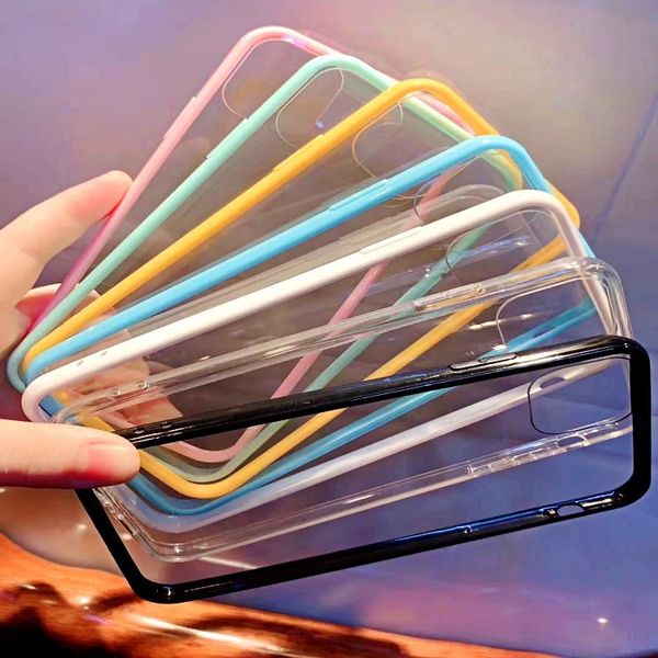 

phone case for iphone 11 pro max x xs xr se 2020 8 7 plus candy color protector back cover