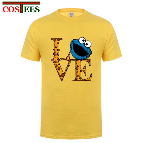 

humor love cookies t shirt men novelty sesame street cookie monster t-shirt man brand apparel mens fitness crop hipster tee