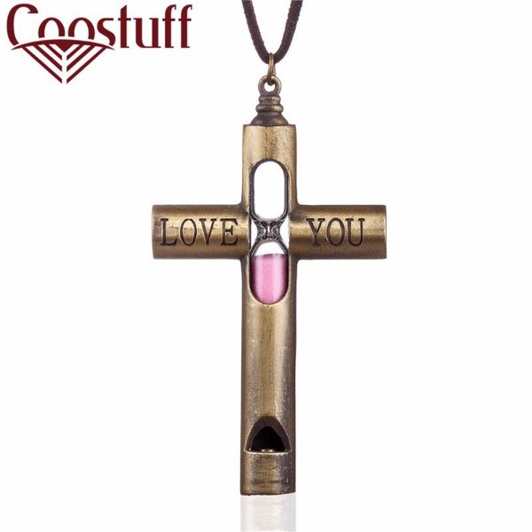 

pendant necklaces woman's love you cross jewelry statement & pendants long chain female suspension decoraiton accessories 2021, Silver